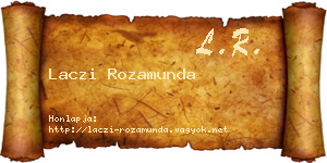 Laczi Rozamunda névjegykártya